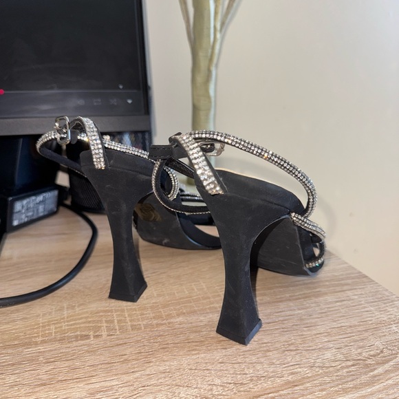 Black Strappy Heels - Picture 3 of 4